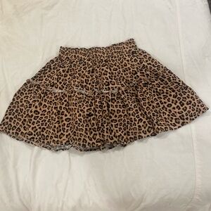 New Beginnings Leopard Skirt M